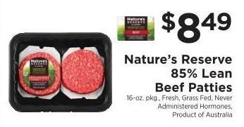 Nature’s Reserve 85% Lean Beef Patties