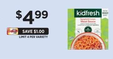 Kidfresh Spaghetti Loops Meat Sauce