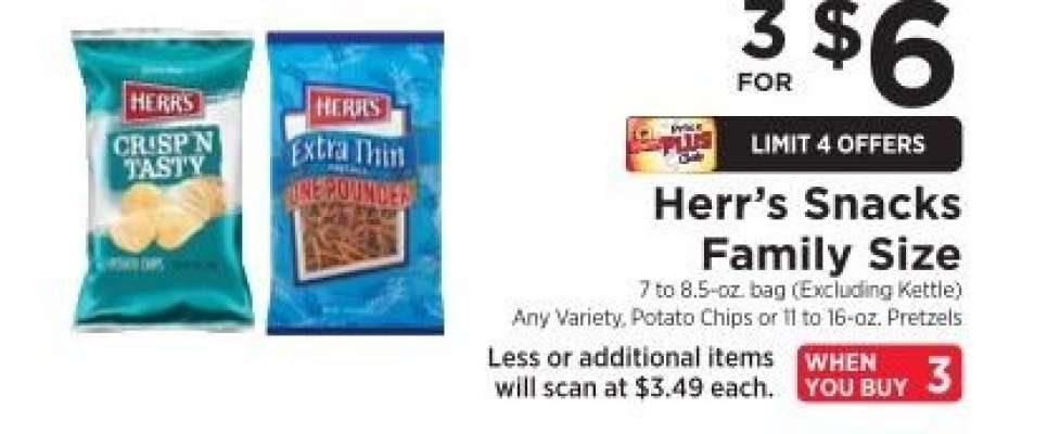 Herr's Snacks Family Size