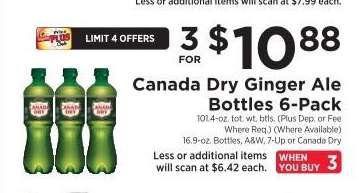 Canada Dry Ginger Ale Bottles 6-Pack