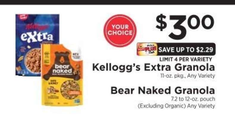 Kellogg’s Extra Granola / Bear Naked Granola
