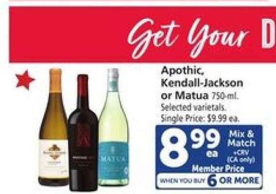 Apothic, Kendall-Jackson or Matua