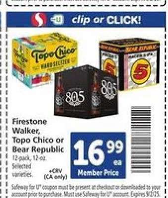 Firestone Walker, Topo Chico or Bear Republic