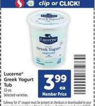 Lucerne Greek Yogurt Tub