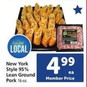 New York Style 95% Lean Ground Pork