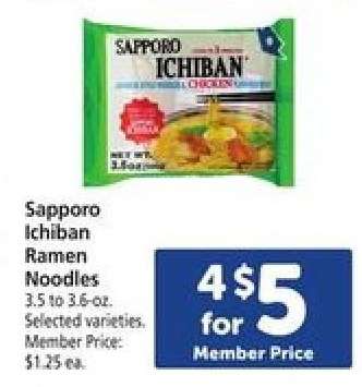 Sapporo Ichiban Ramen Noodles