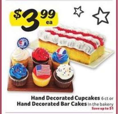 Hand Decorated Cupcakes or Bar Cakes