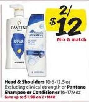 Head & Shoulders or Pantene Shampoo or Conditioner