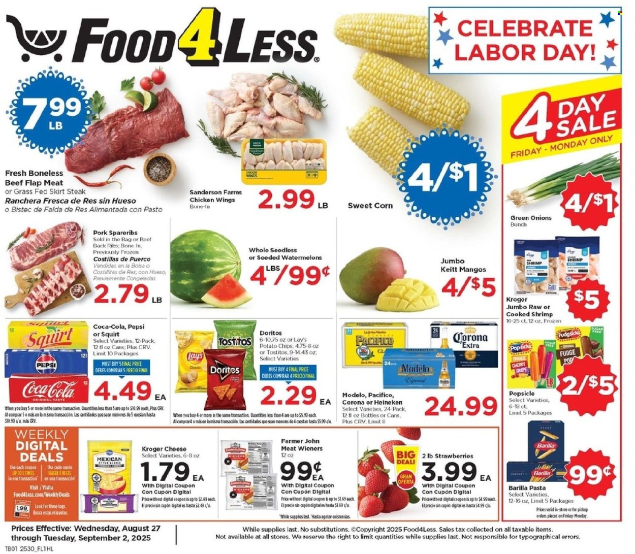 Food 4 Less ad - 08/27/2025 - 09/02/2025. Page 1