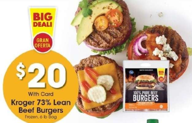 Kroger 73% Lean Beef Burgers