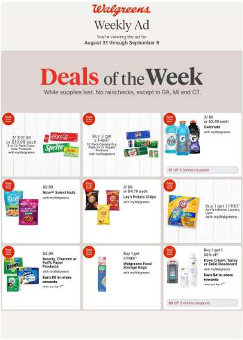 Walgreens Flyer - 08/31/2025 - 09/06/2025.