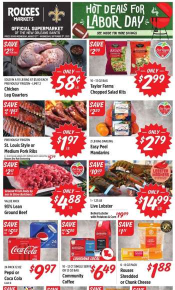 Rouses Markets Flyer - 08/27/2025 - 09/03/2025.