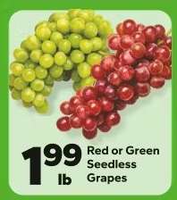 Red or Green Seedless Grapes