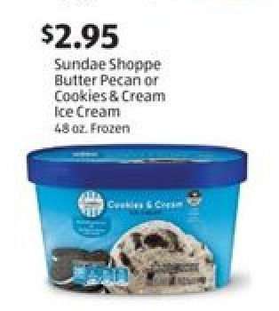 Sundae Shoppe Butter Pecan or Cookies & Cream Ice Cream