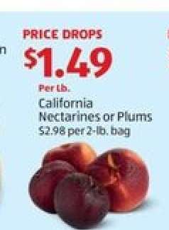 California Nectarines or Plums