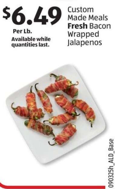 Custom Made Meals Fresh Bacon-Wrapped Jalapeños