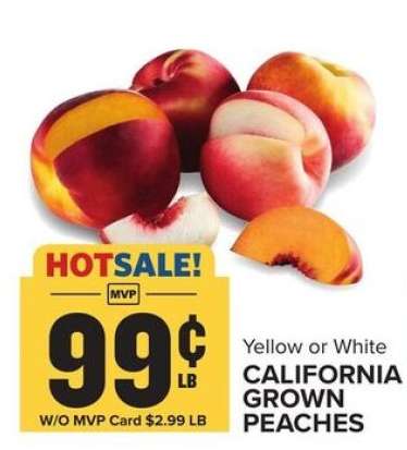 CALIFORNIA GROWN PEACHES