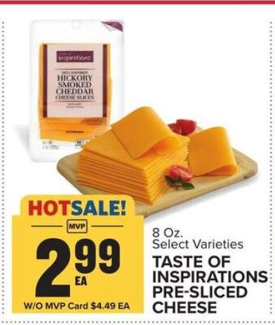 Taste of Inspirations Pre-Sliced Cheese