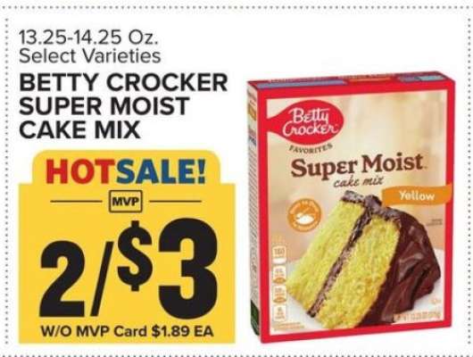 Betty Crocker Super Moist cake mix