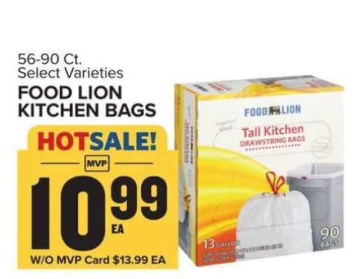 FOOD LION KITCHEN BAGS