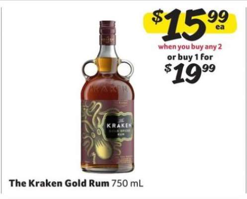 The Kraken Gold Rum