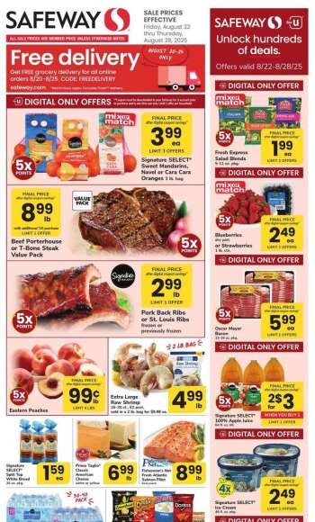 Safeway Flyer - 08/22/2025 - 08/28/2025.