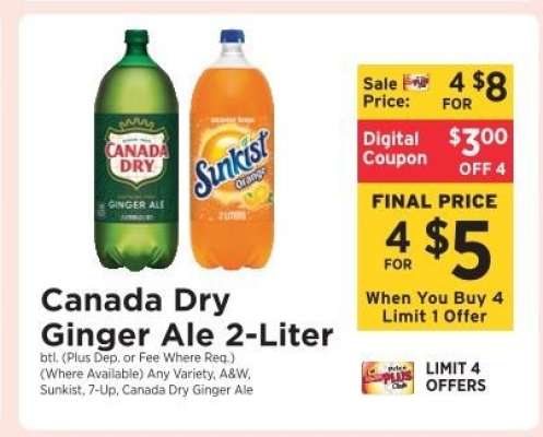 Canada Dry Ginger Ale 2- liter