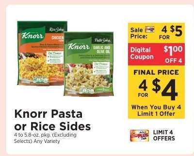Knorr Pasta or Rice Sides