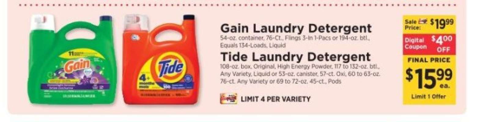 Gain Laundry Detergent
