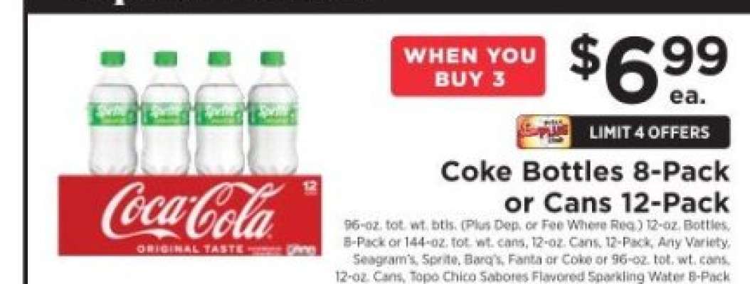 Coke Bottles 8-Pack or Cans 12-Pack