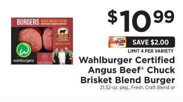 Wahlburger Certified Angus Beef Chuck Brisket Blend Burger