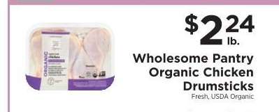 Wholesome Pantry Organic Chicken Drumsticks
