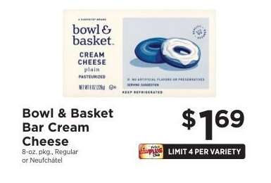 Bowl & Basket Bar Cream Cheese