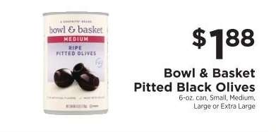 Bowl & Basket Pitted Black Olives