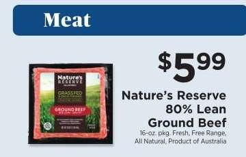 Nature's Reserve 80% Lean Ground Beef