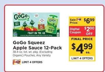 GoGo Squeez Apple Sauce 12-Pack