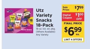 Utz Variety Snacks 18-Pack