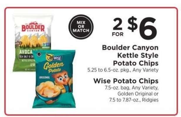 Boulder Canyon Kettle Style Potato Chips / Wise Potato Chips
