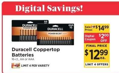 Duracell Coppertop Batteries*