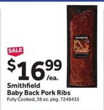 Smithfield Baby Back Pork Ribs