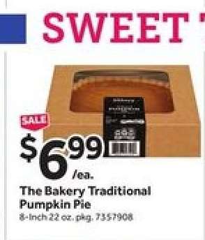 The Bakery Traditional Pumpkin Pie