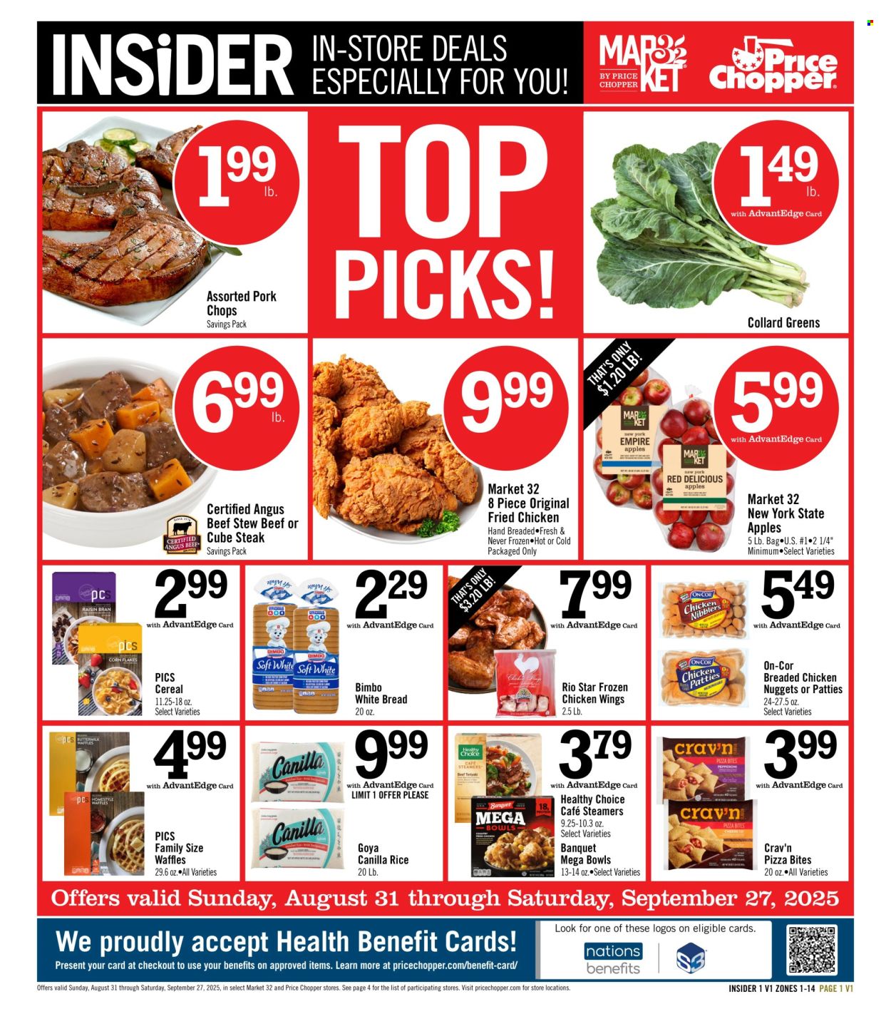 Price Chopper ad - 08/31/2025 - 09/27/2025. Page 1
