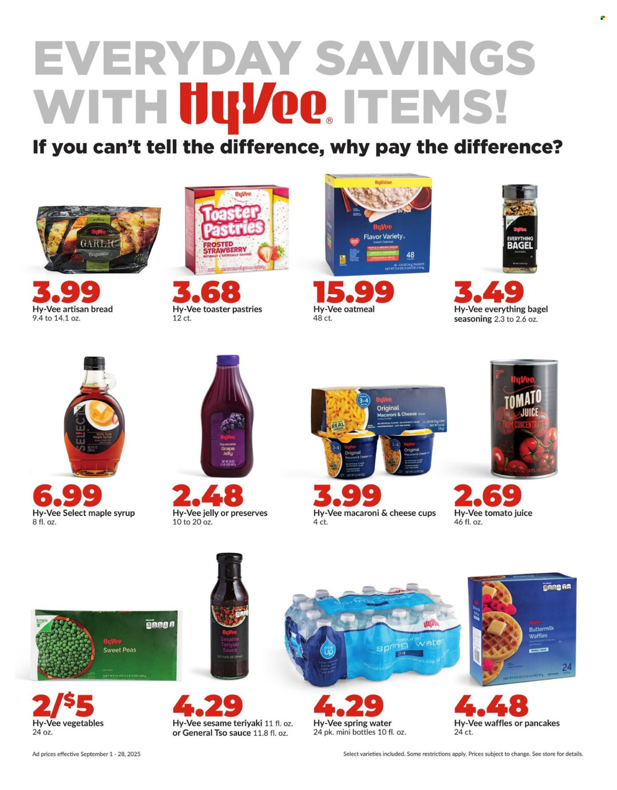 Hy-Vee ad - 09/01/2025 - 09/28/2025. Page 20
