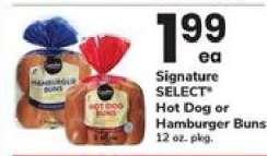 Signature SELECT Hot Dog or Hamburger Buns