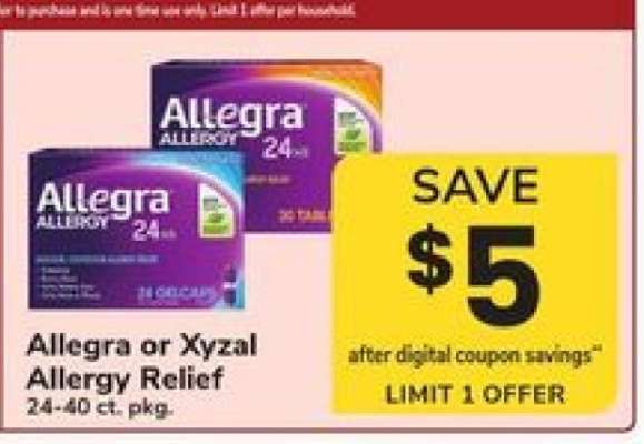 Allegra or Xyzal Allergy Relief