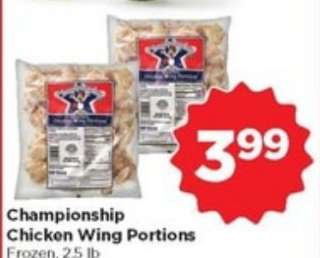 Championship Chicken Wing Portions