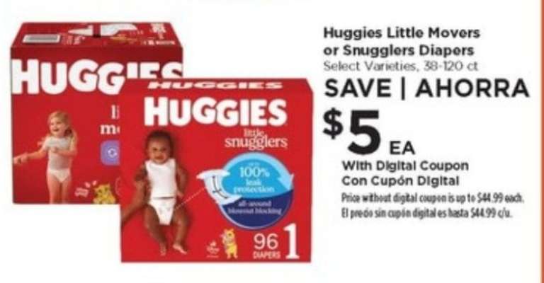 Huggies Little Movers or Snugglers Diapers