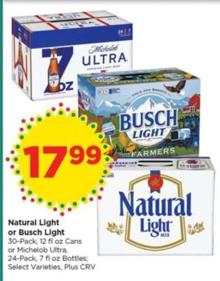 Natural Light or Busch Light