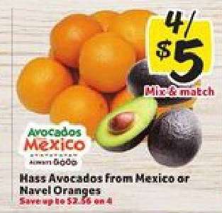 Hass Avocados from Mexico or Navel Oranges