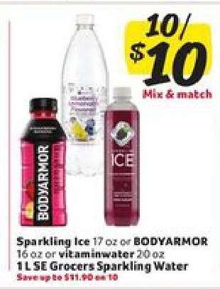 Sparkling Ice or BODYARMOR or vitaminwater